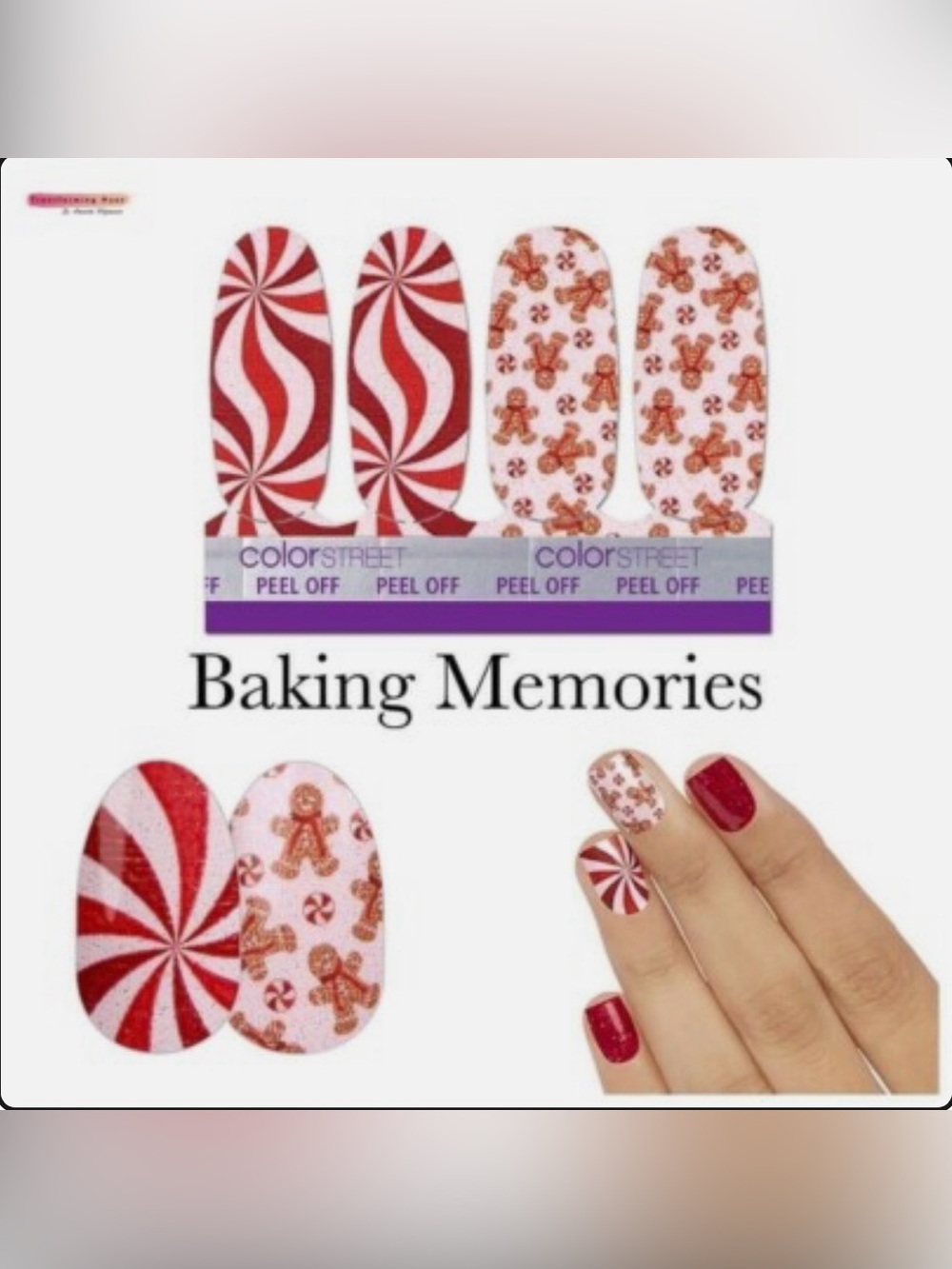 COLORSTREET “BAKING MEMORIES” 100% NAIL POLISH STRIPS - BRAND NEW SEALED!